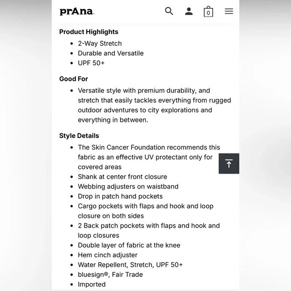 Prana Stretch Zion Cargo Pants - Picture 3 of 7